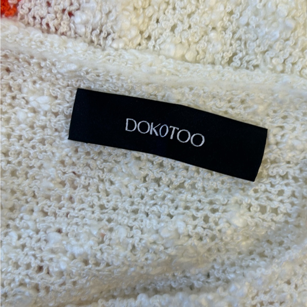NWOT Dokotoo Color Block Striped Lightweight Cable Knit Sweater - Picture 5 of 6